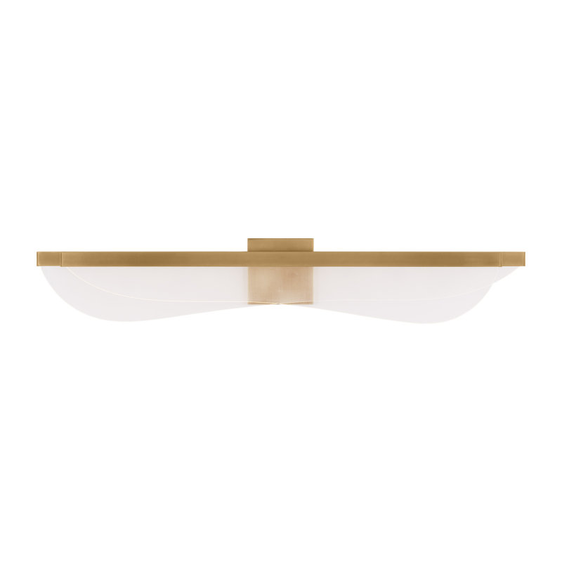 Nyra 1 - Light LED Bath Bar, Plated Brass