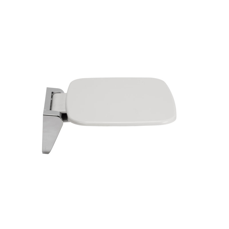 White & Chrome Shower Seat