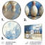 Ensemble de décoration murale bleue et blanche-107189060-107189061