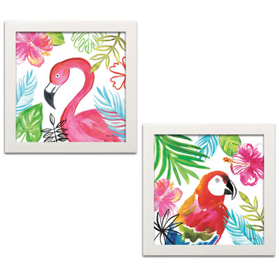 « tropicana iii & iv », ensemble de 2 reproductions de peintures à l’aquarelle