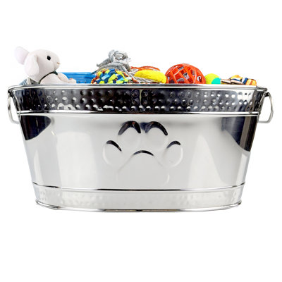 Metal Dog Toy Organizer Basket