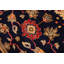 Tapis oriental noir / rouge en laine noué à la main 8 pi 9 po x 11 pi 11 po Dorn
