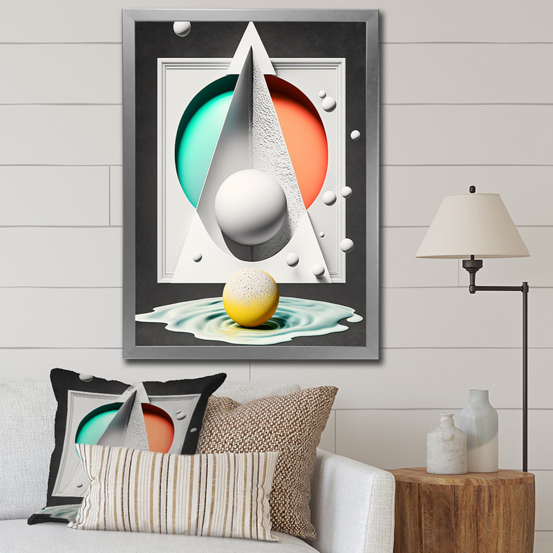 " Sceance Ethereal Visions I " Mixed Media and Color Photography Print, 20" H x 12" W x 1" D, Silver Single Picture Framed