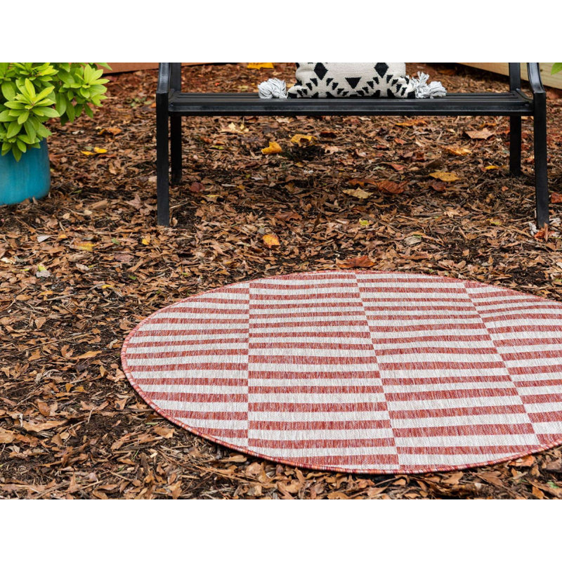 Tapis d'extérieur scintillant de couleur rose, Rond 4 pi