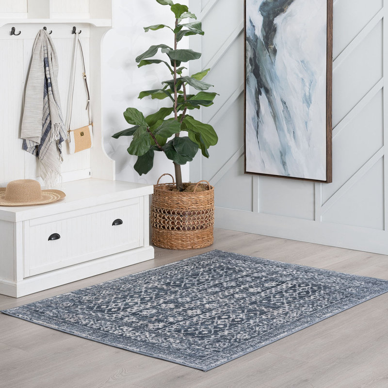 Tapis oriental bleu, Rectangle 7 pi 10 po x 10 pi 2 po