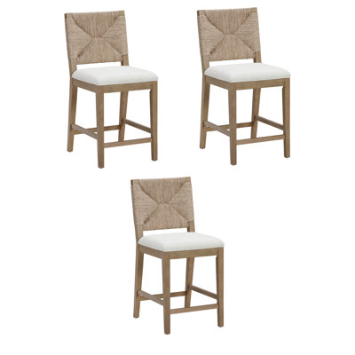 Beacon Upholstered Counter Stool with Solid Wood Frame