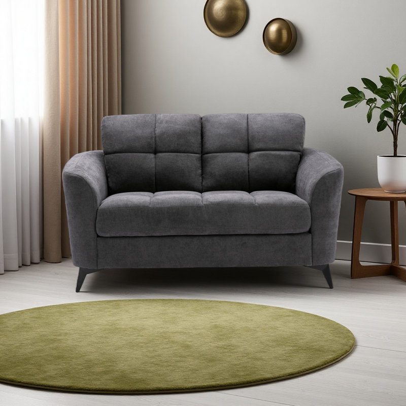 Causeuse en tissu 60 po, Gris