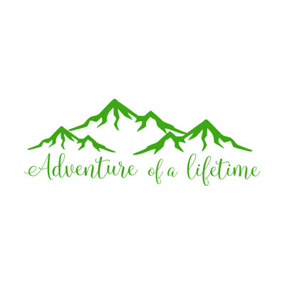 Adhésif décoratif citation «Adventure of a Lifetime»