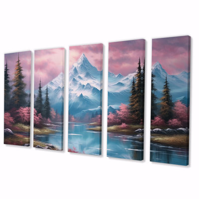 Mountain View Bliss II - Countryside Wall Art Print - 5 Equal Panels