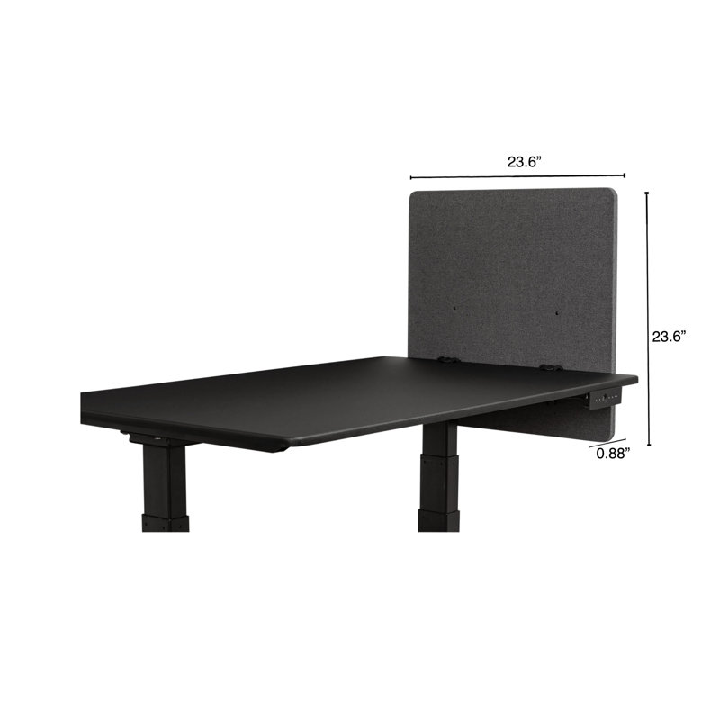 Cloison de bureau en tissu 1 panneau, Gris cendré