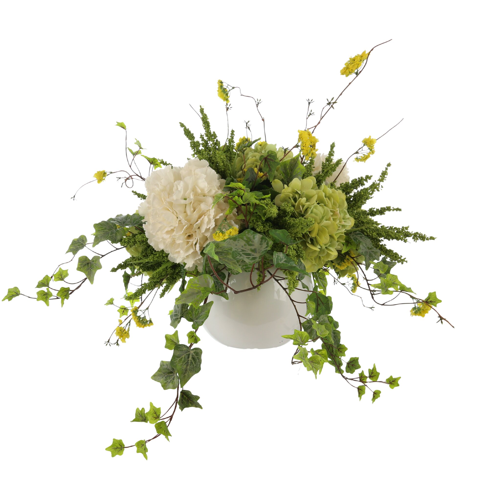 Hydrangeas With Ivy Floral Arrangement