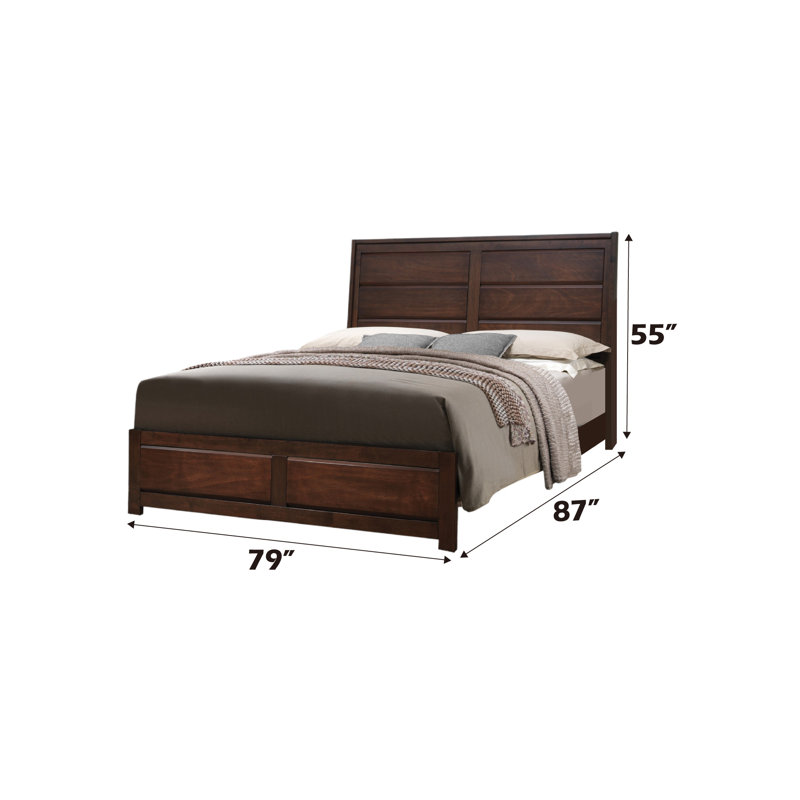 Annesophie Bed with Straight Leg in Walnut, King