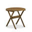 L'ensemble bistro 3 pièces pour conversation comprend une table basse ronde en bois d'acacia et 2 fauteuils pliables réglables, huile naturelle