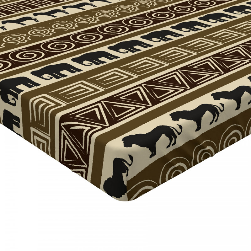 Microfiber Geometric Fitted Sheet, Full Fitted Sheet