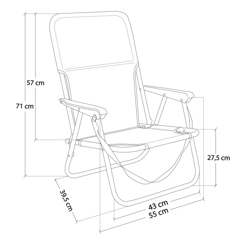 Folding Beach Chair, Turquoise