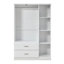 3 Door Manufactured Wood Wardrobe