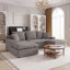 Canapé d'angle modulaire en forme de U de 235 cm (92,51 po), canapé à compression en chenille avec ressorts ensachés, canapé moderne à assise profonde pour salon, livré roulé et sans assemblage-513539443-513539448-513539449