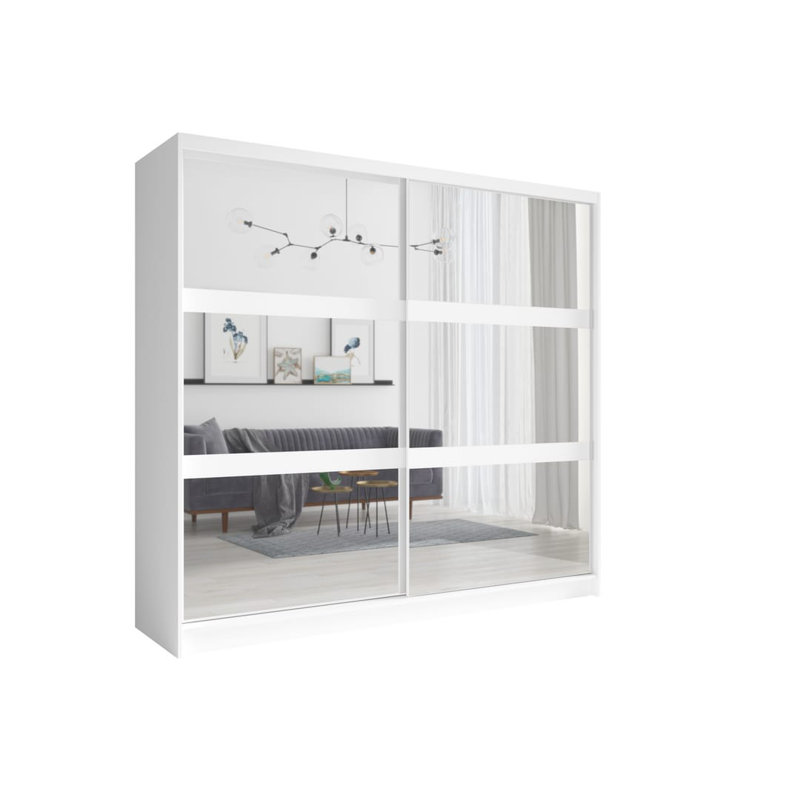 Fino 2 Door Manufactured Wood Wardrobe, White