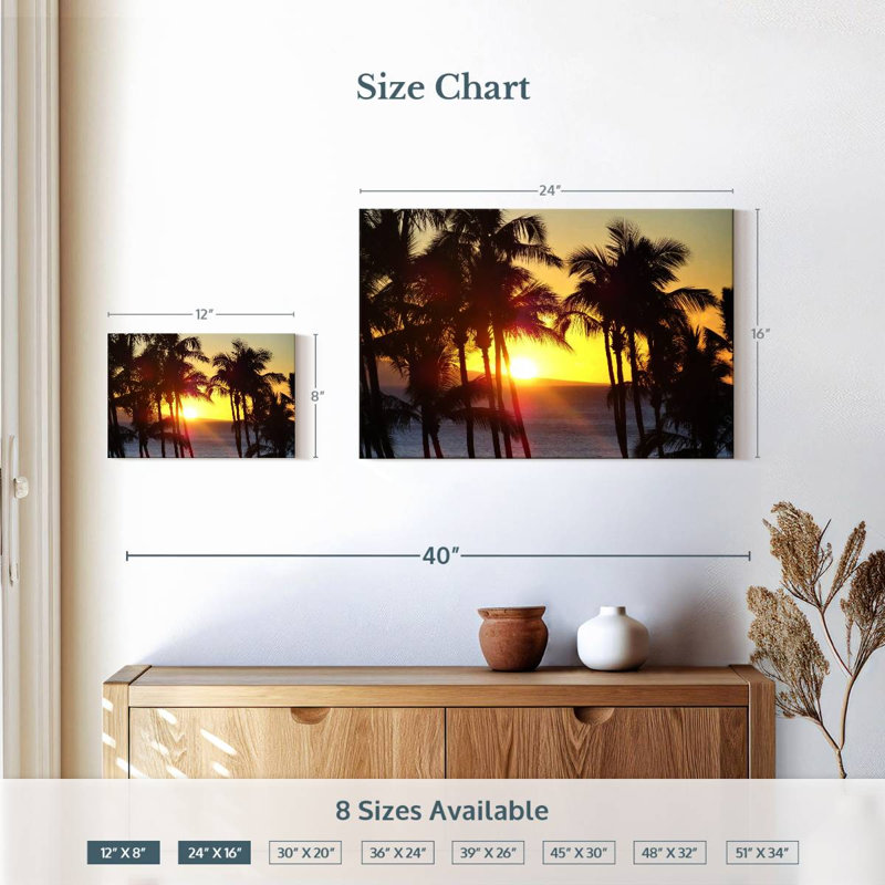 Coucher de soleil Gillard Key West, H 16 po x l 24 po