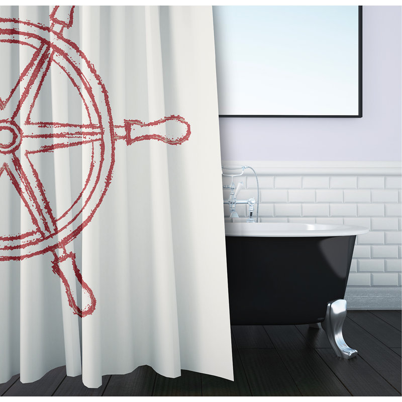 Rideau de douche simple, Rouge
