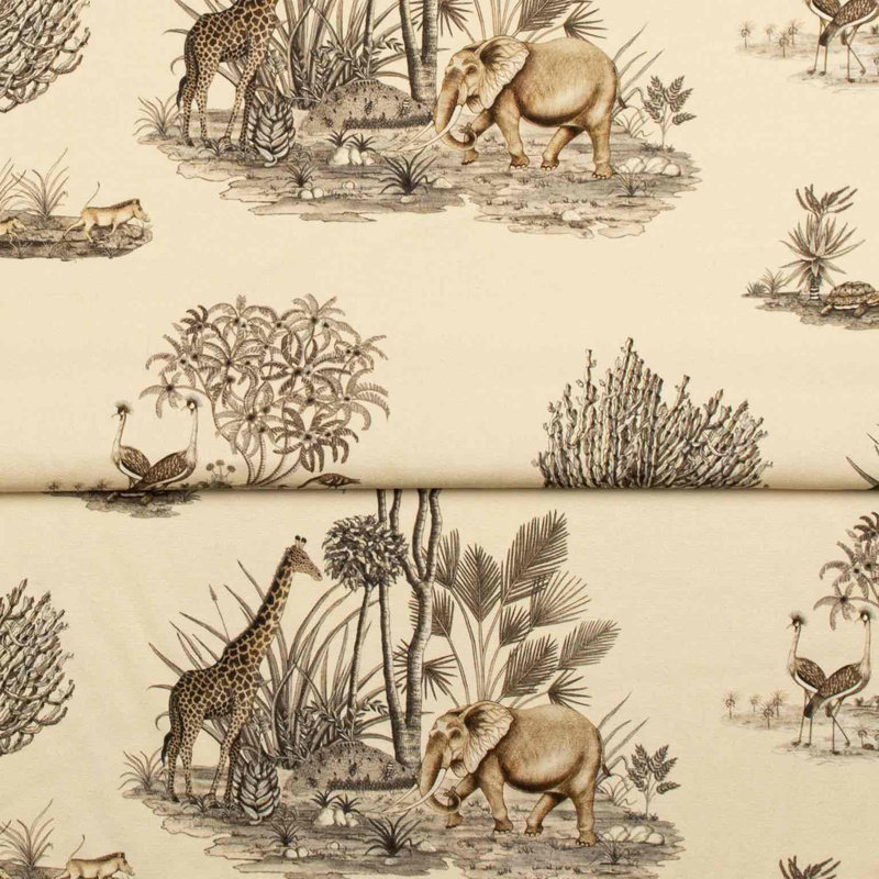 Ardmore Linen Fabric, Cream/Gray