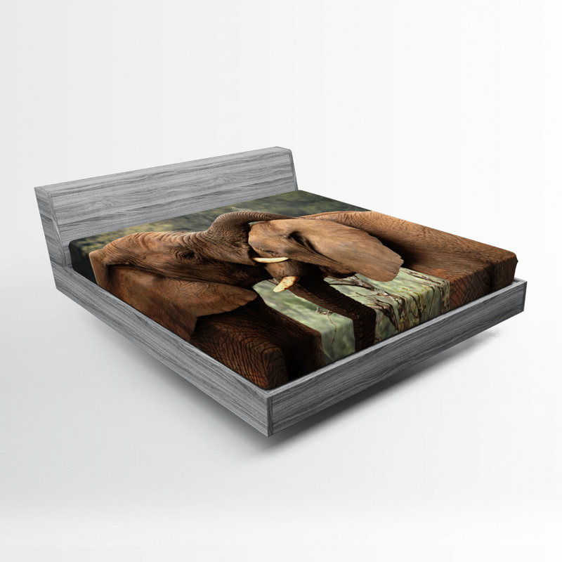 Ambesonne Microfiber Fitted Sheet