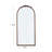 30" Black Crowned Top Antiqued Glass Round Framed Accent Mirror-123031699-123031698