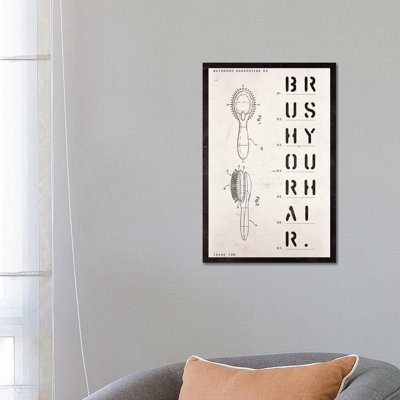 Brush Patent Print by 33 Broken Bones - Wrapped Canvas Print