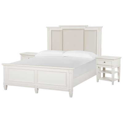 Murtagh Panel Upholstered Bed With 2 Open Nightstands