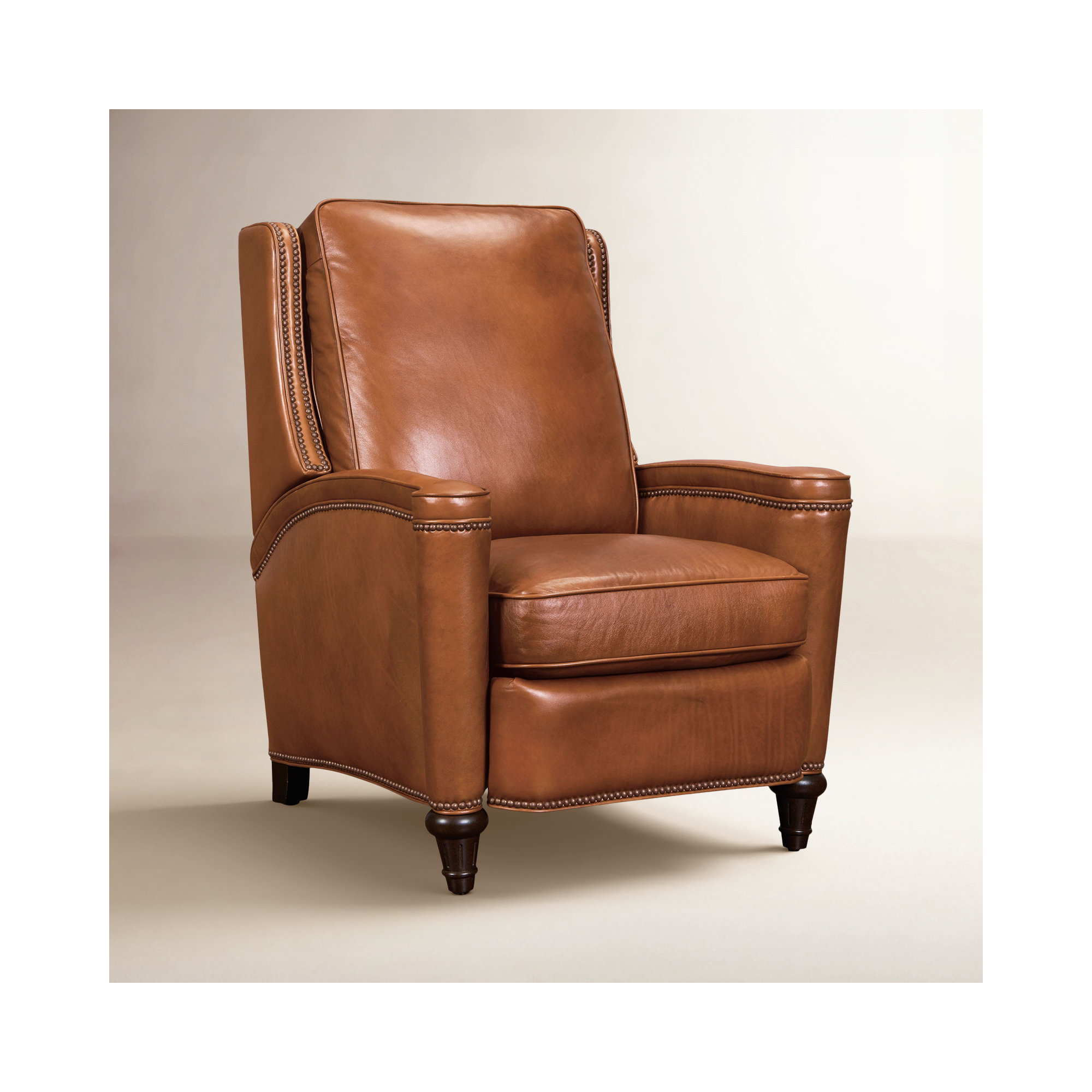 Chanti Recliner, Tobacco Genuine Leather, Manual