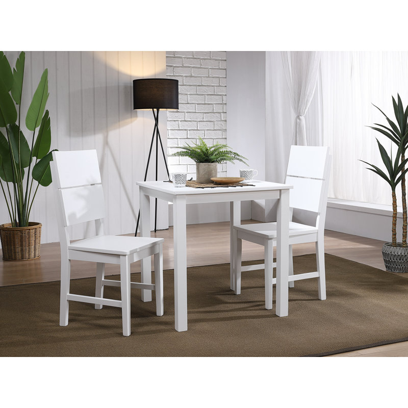 Seandrea Solid Wood Dining Table, White