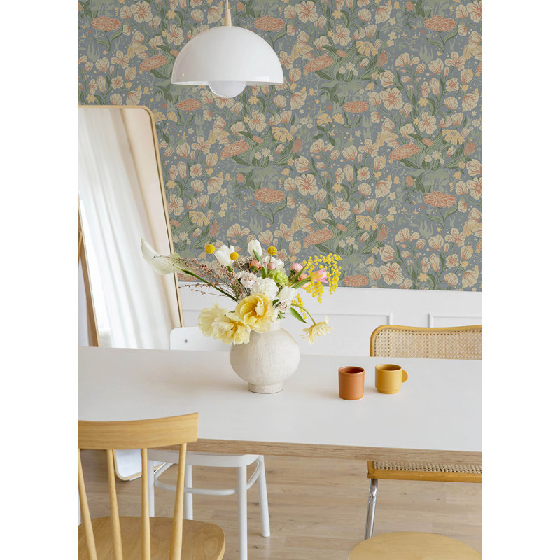 Wallpaper Roll, Orange/Green/Yellow