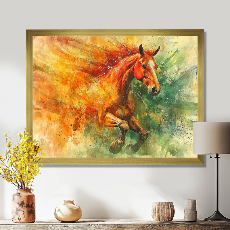 Markevia - Animals Wall Art, Impression d'un seul cadre photo, H 16 po x l 32 po, Doré