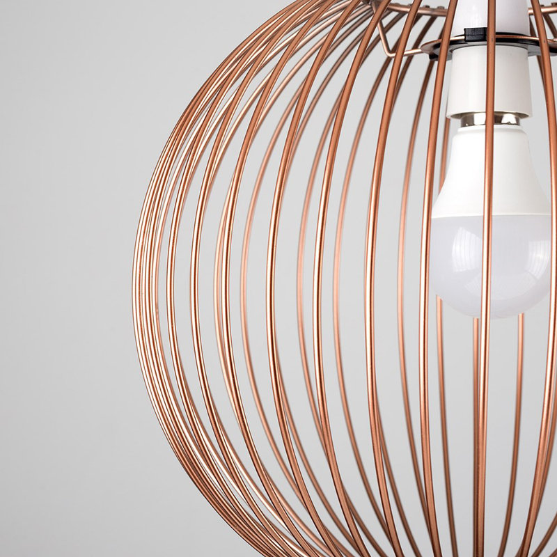 Ireland 27cm H Metal Round Pendant Shade ( Clip On ) in Copper, No