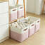 Paniers de rangement cubiques, paquet de 6, bacs de rangement en tissu 11 po x 11 po avec poignées en cuir pour tablettes, placards et rangement