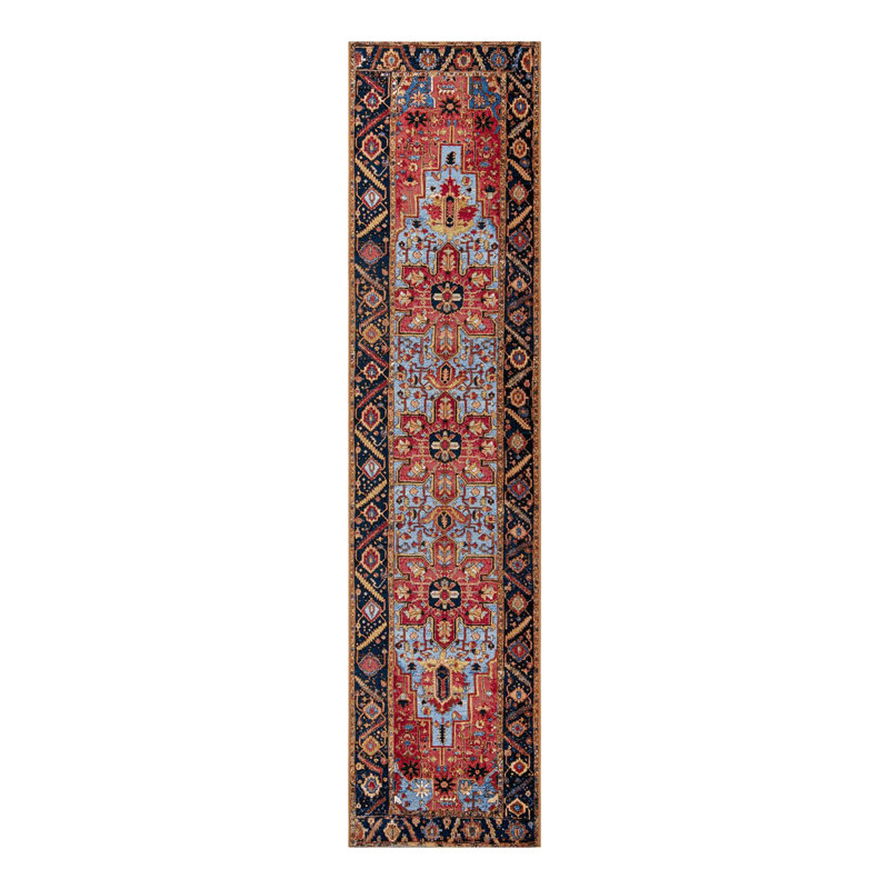 Tapis intérieur / extérieur traditionnel, Tapis de couloir 2 pi 7 po x 10 pi
