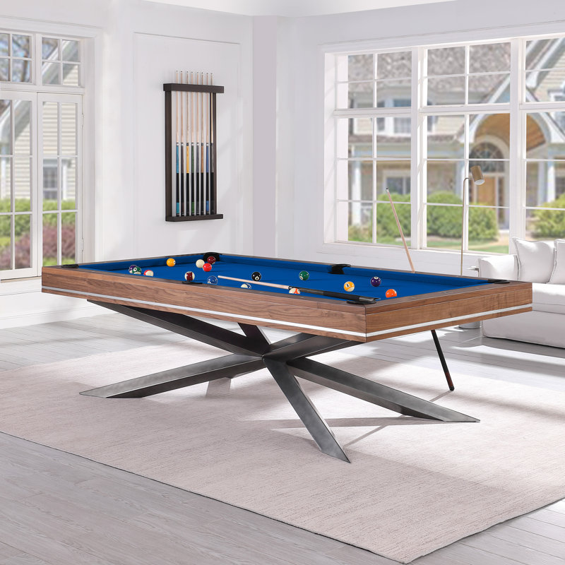 Playcraft Astral 8' Slate Pool Table with Professional Installation Included, Euro Blue, No