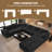 Boneless U-Shaped Modular Corner Sectional 8-Piece Plush Corduroy Sofa,157.5"W Cloud Couch with 2 Ottoman,No Assembly Required Boneless Couch-2081548909