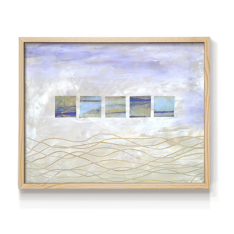 String Windows II -Framed Print - Restickable, 8" H x 10" W, Natural