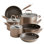Anolon Advanced Home Hard Anodized Nonstick Cookware Pots and Pans Set, 9 Piece