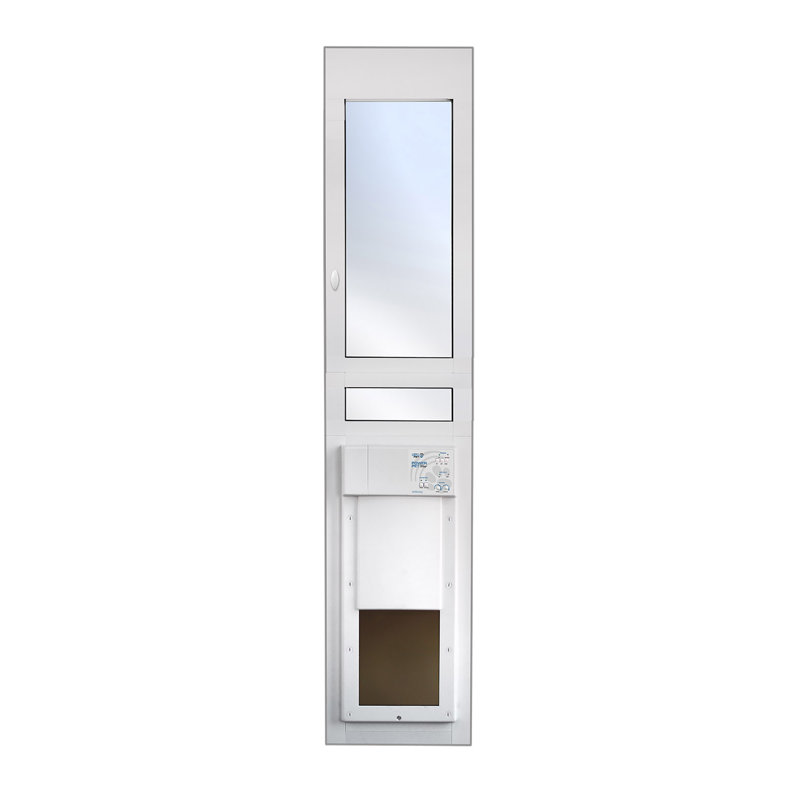 14.75'' W x 80.25'' H Metal Sliding Door Insert Electronic Pet Door