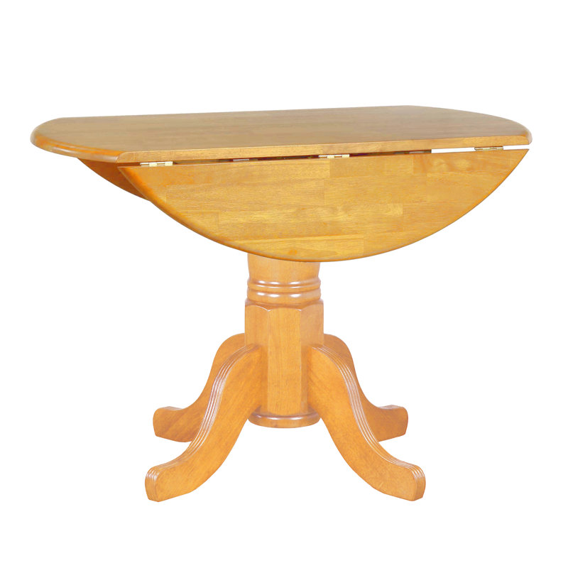 Ashelman Solid Wood Top Pedestal Dining Set, Light Oak, Light Oak, Light Oak