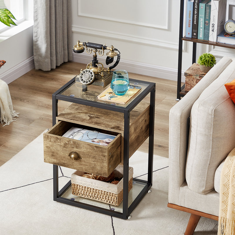 Ensemble de tables de bout Audrinah, gris
