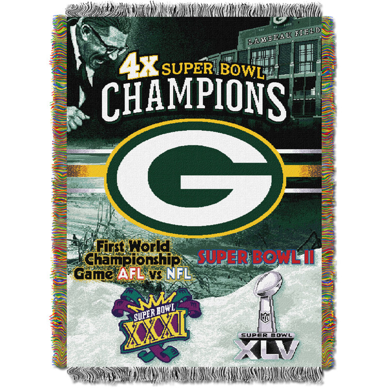 Green Bay Packers Knitted Polyester Twin Blanket