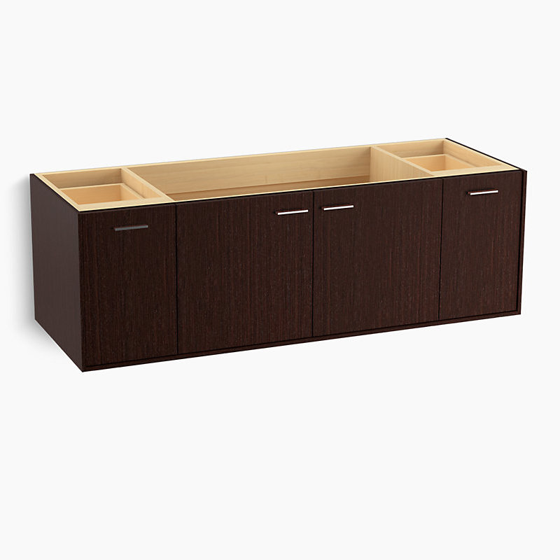 Meuble-lavabo Â« Jute Â» de 152 cm (60 po) avec 2 portes et 2 tiroirs, dont un tiroir supÃ©rieur divisÃ©, Soie Laurentii