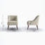 Chaise d'appoint en lin 24,8 po Laurine-68723421