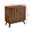 Armoire de rangement en bois avec tablettes réglables et pieds en bois massif