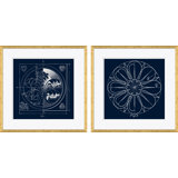 Blue Figure 1 & 2 Giclee Print by David Phoenix