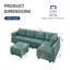 Canapé modulaire réversible avec repose-pieds Bresee-115612322-87874161