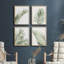 Ensemble de 4 feuilles de palmier vert du désert, ensemble de 4 reproductions murales encadrées-93012078-93012081